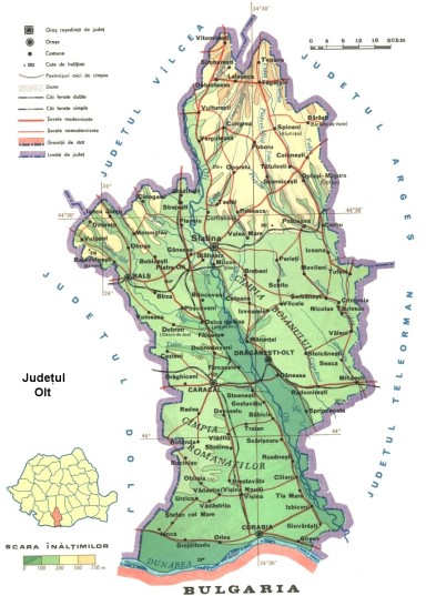 harta judeţul olt