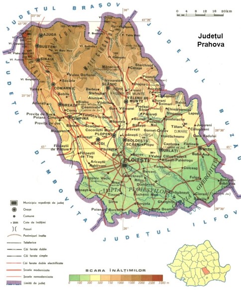 Prahova county Map