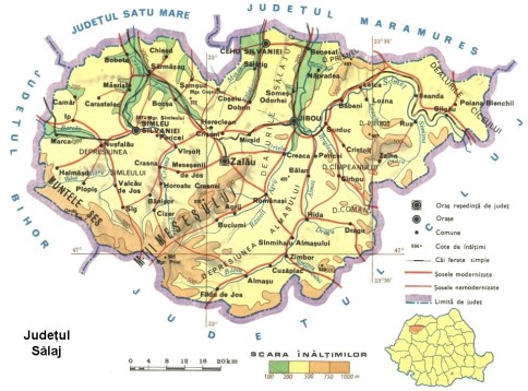 Salaj county Map
