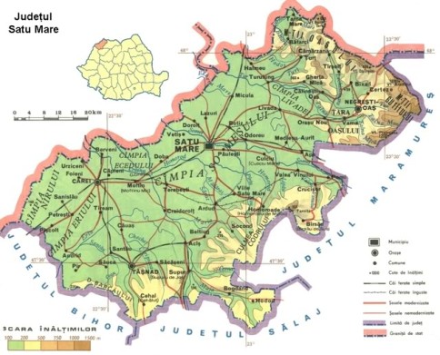 Satu Mare county Map