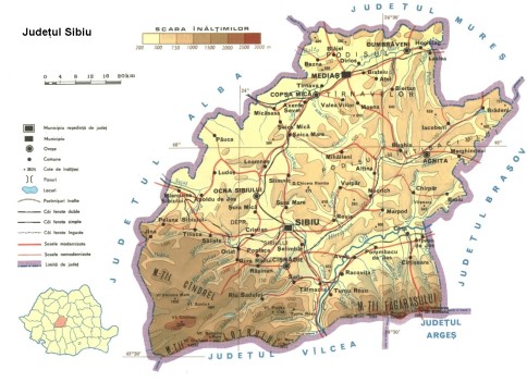 harta judeţul sibiu