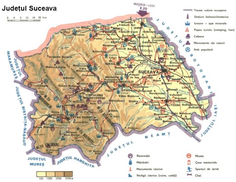 Suceava county Map