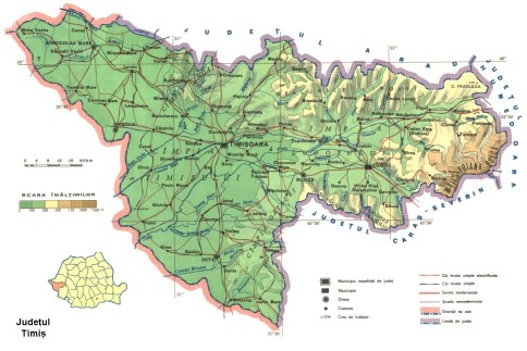 Timis county Map