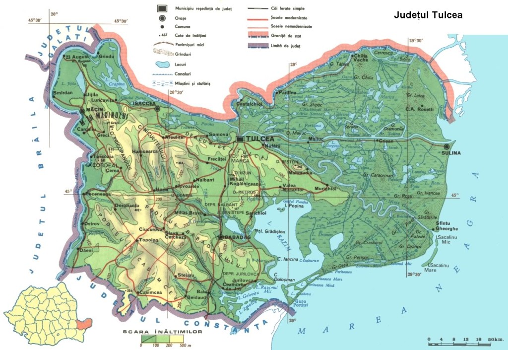 Tulcea Map harta