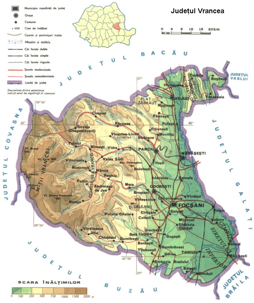 Vrancea Map harta