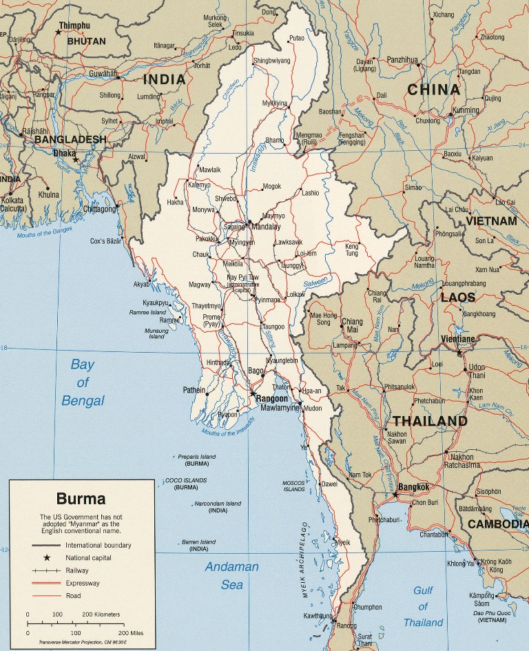 myanmar map harta