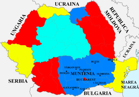harta regiunea muntenia