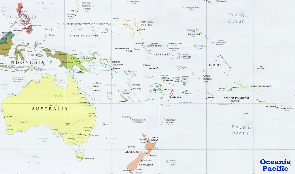 oceania map harta