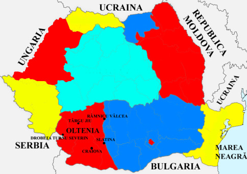 harta regiunea oltenia