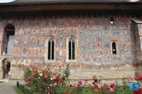 The superb color and exterior paintings of Moldovita Monastery