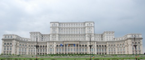 The Palace of Parliament is an impressive building from Bucharest