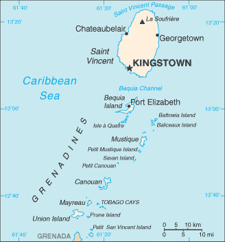 Saint Vincent and Grenadines Map