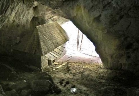 Ovidenia Church from Bats Cave in Buila-Vanturarita National Park