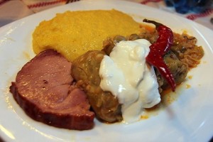 You can taste and eat Sarmale, a Romanian traditional food